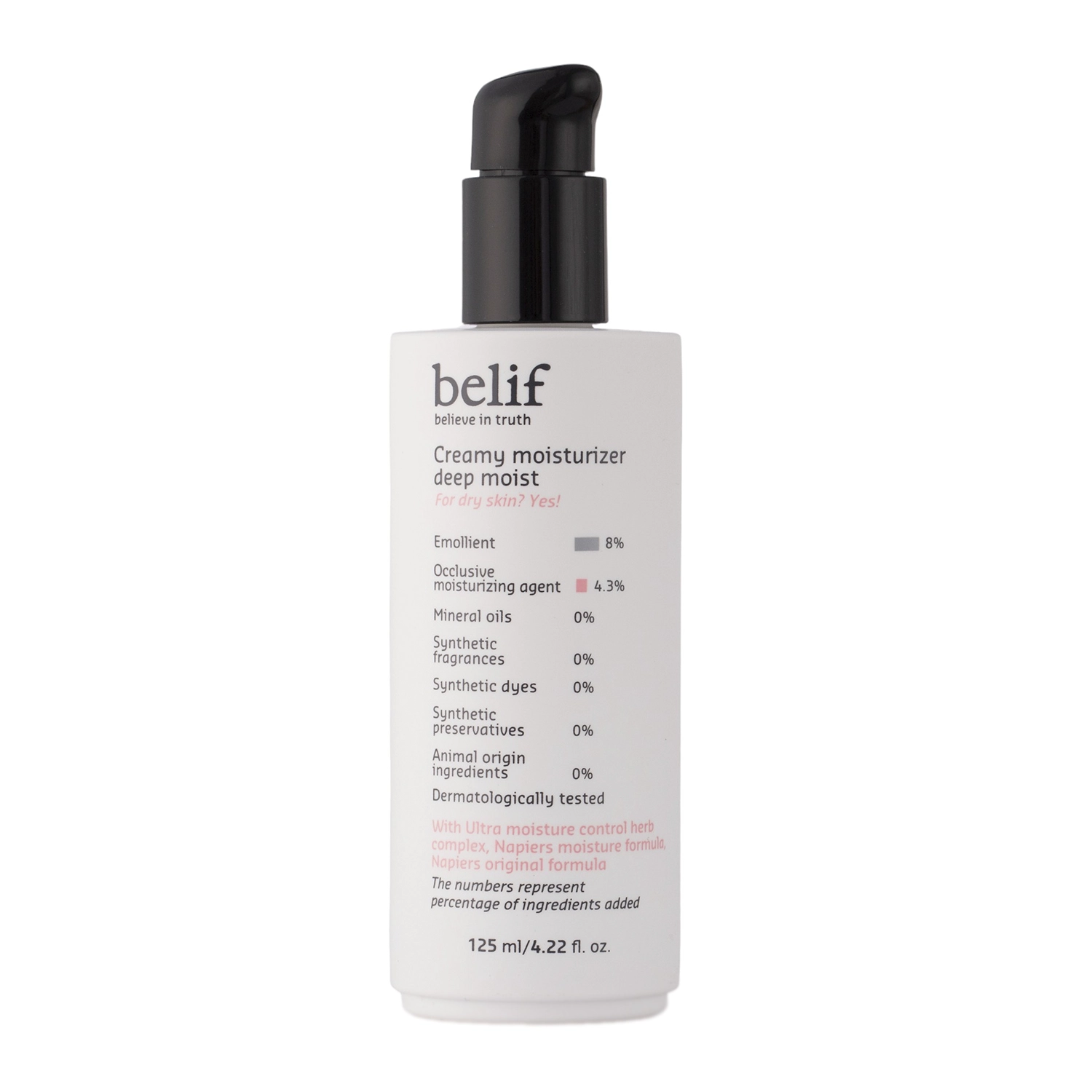 Belif - Creamy Moisturizer Deep Moist - Intensywnie Nawilżający Krem do Twarzy i Dekoltu - 125ml