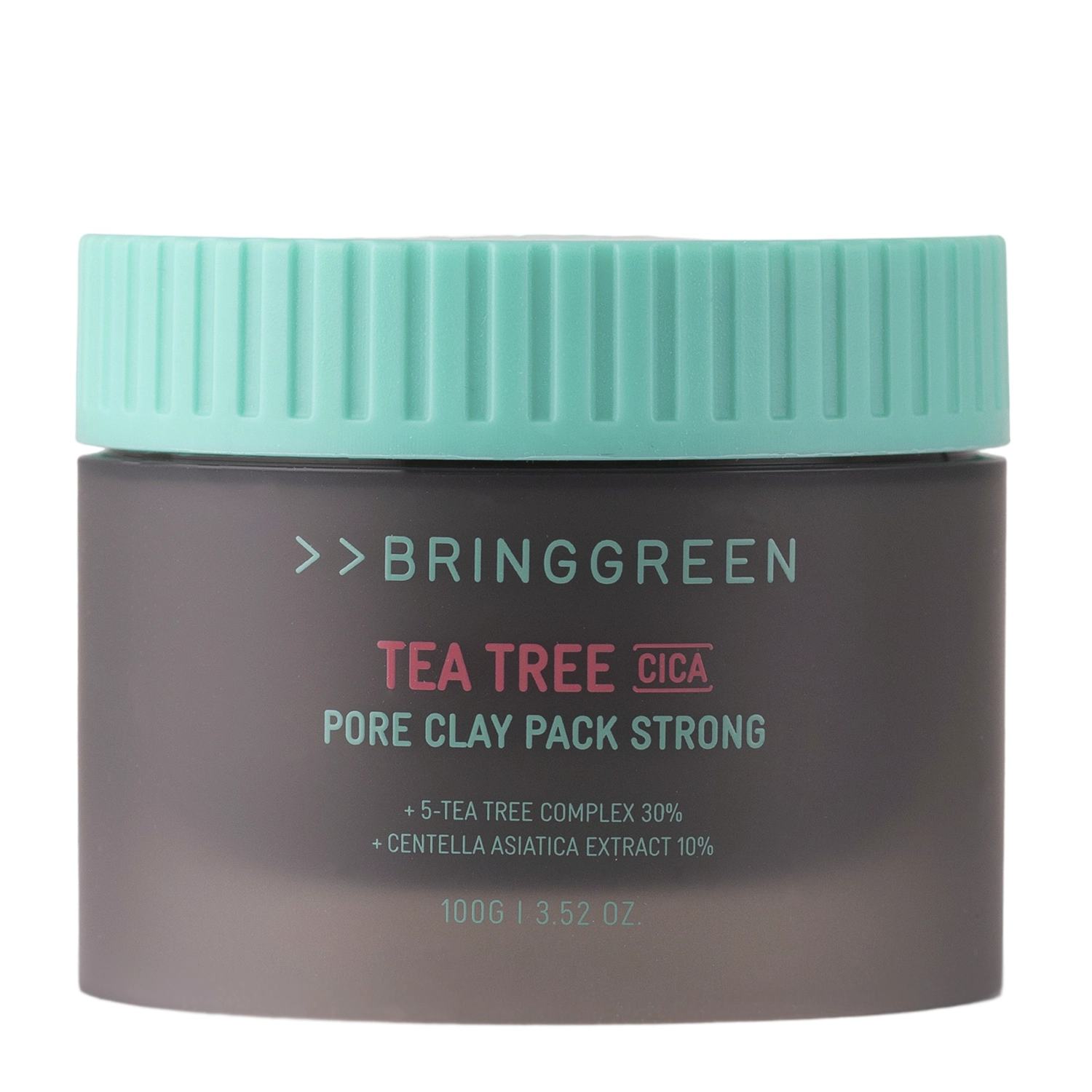 Bring Green - Tea Tree Cica Pore Clay Pack Strong - Silnie Oczyszczająca Maska Glinkowa do Twarzy - 100g