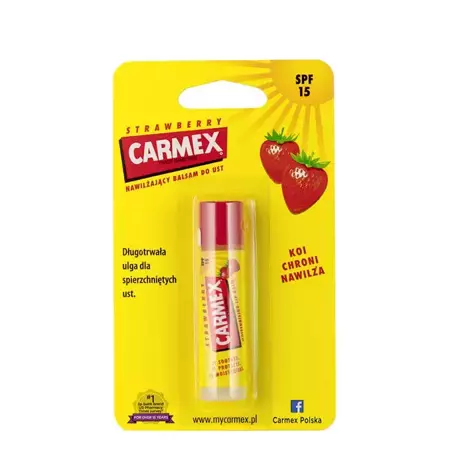 Carmex - Moisturizing Lip Balm - Nawilżający Balsam do Ust w Sztyfcie - Strawberry - 4,25g