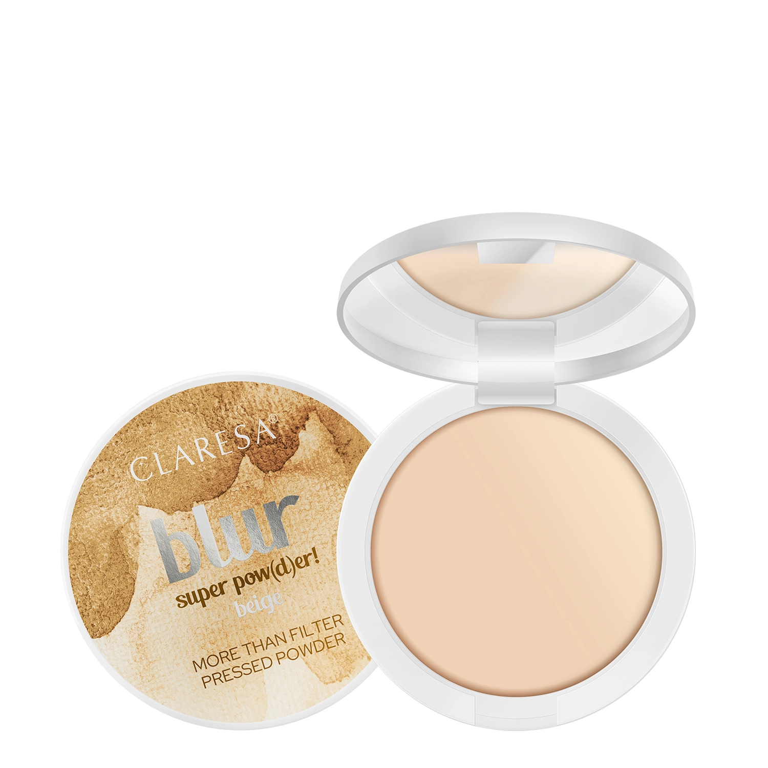 Claresa - Blur Beige Super Pow(d)er! - Puder Prasowany Optycznie Wygładzający Skórę - 10g