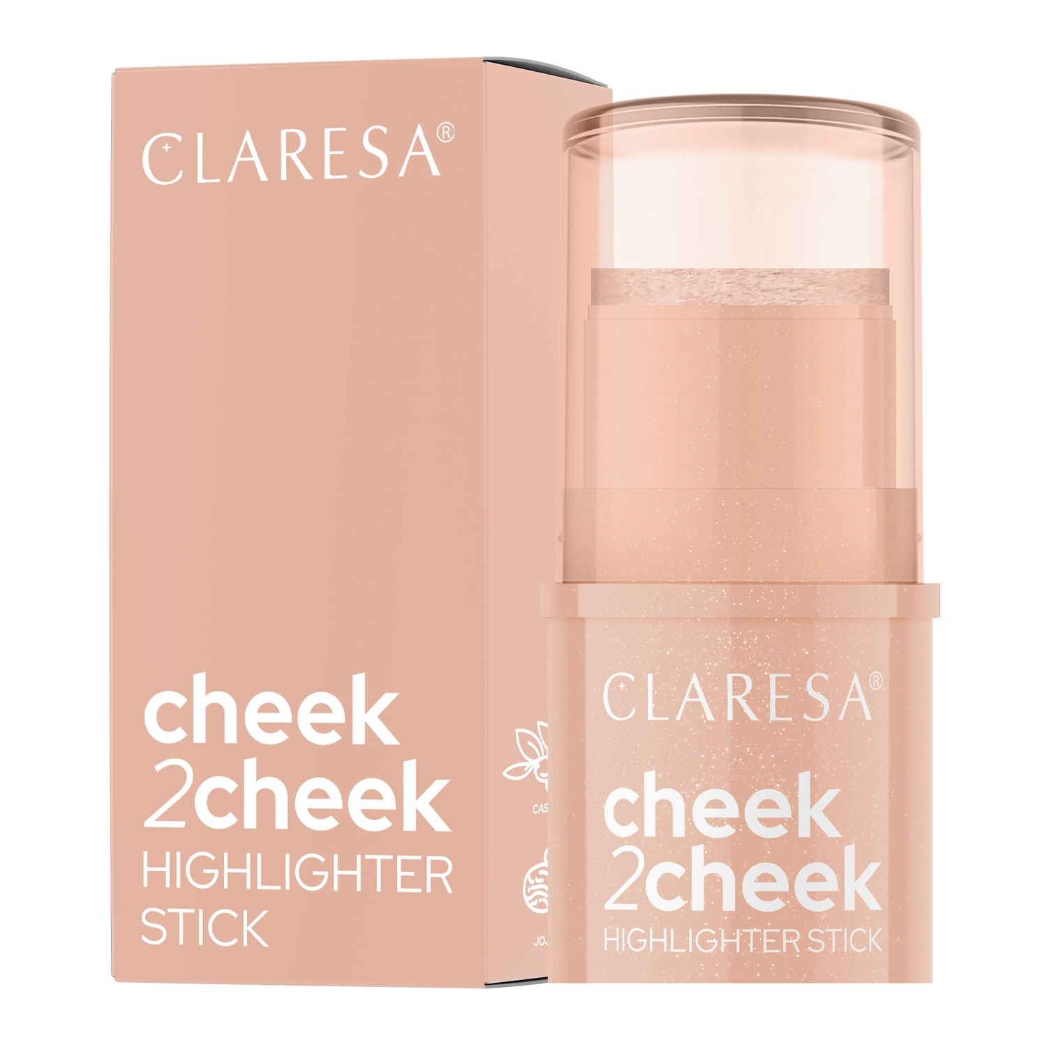 Claresa - Cheek 2 Cheek - Kremowy Rozświetlacz w Sztyfcie - 01 Pearl Shine - 5,5g