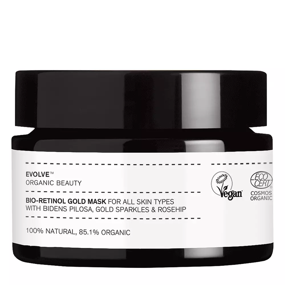 Evolve Organic Beauty - Bio-Retinol Gold Mask - Złota Maska do Twarzy z Bio-Retinolem - 30ml