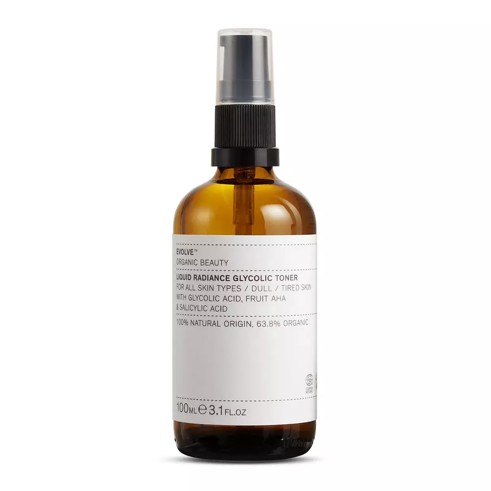 Evolve Organic Beauty - Liquid Radiance Glycolic Toner -  Regulujący Tonik do Skóry Wrażliwej - 100ml