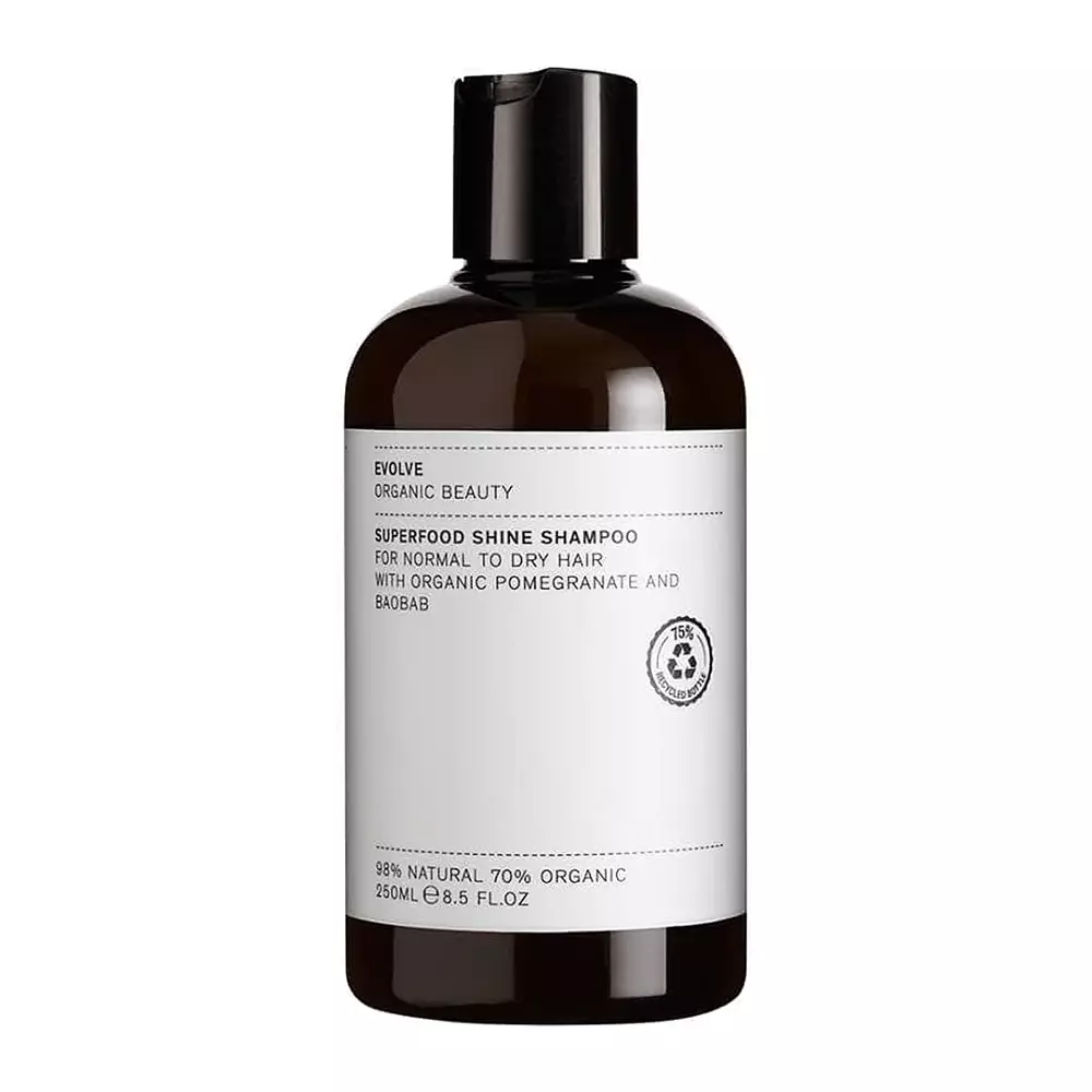 Evolve Organic Beauty - Superfood Shine Shampoo -  Naturalny, Nabłyszczający Szampon do Włosów - 250ml