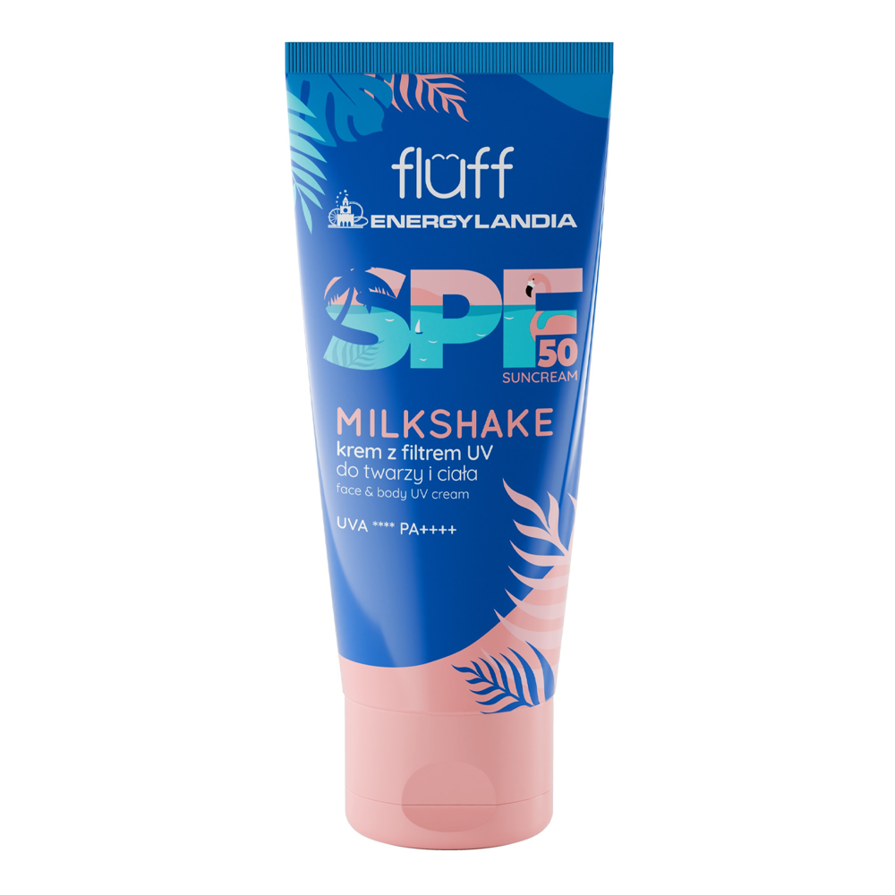 Fluff - Milkshake - Krem z Filtrem UV do Twarzy i Ciała SPF50 - 100ml