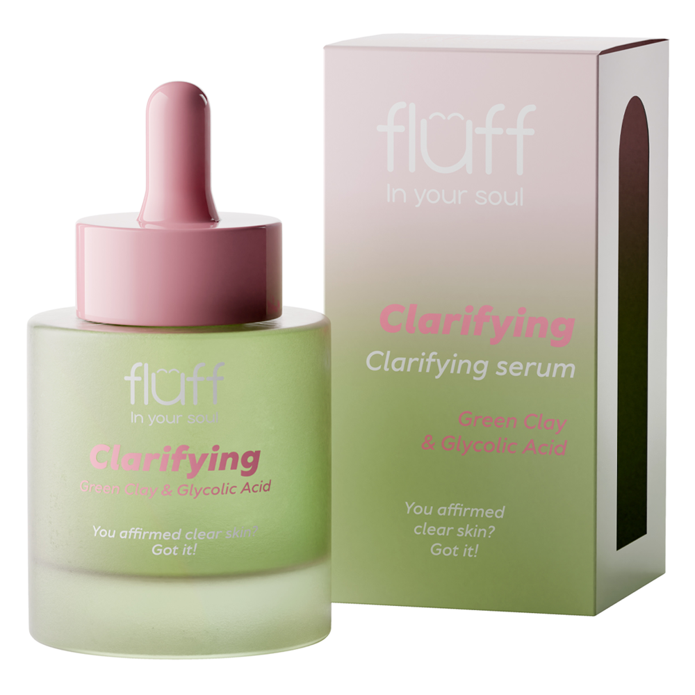 Fluff - Serum Oczyszczające z Glinką Zieloną i Kwasem Glikolowym - 30ml