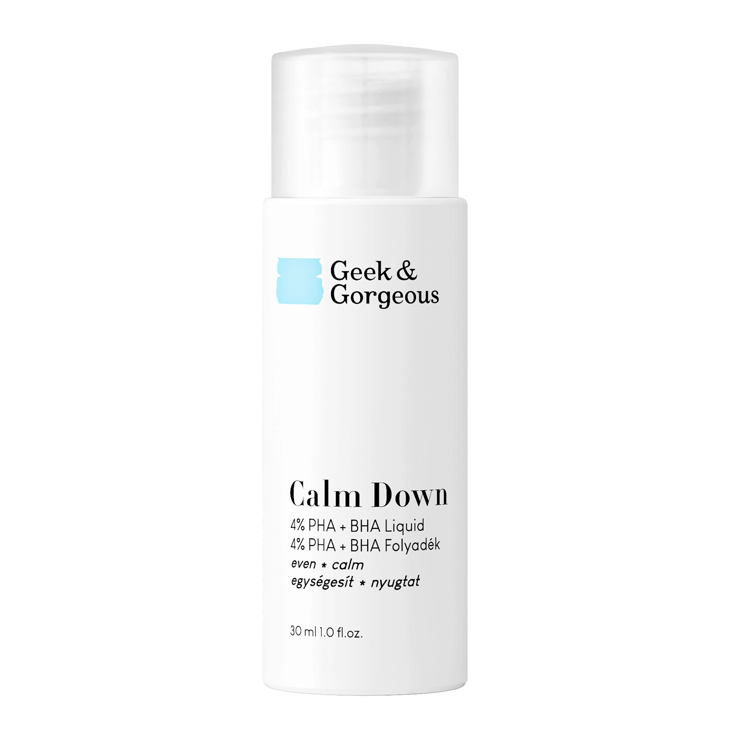 Geek & Gorgeous - Calm Down - Delikatny Eksfoliant do Cery Wrażliwej z Kwasami PHA i BHA - 30ml