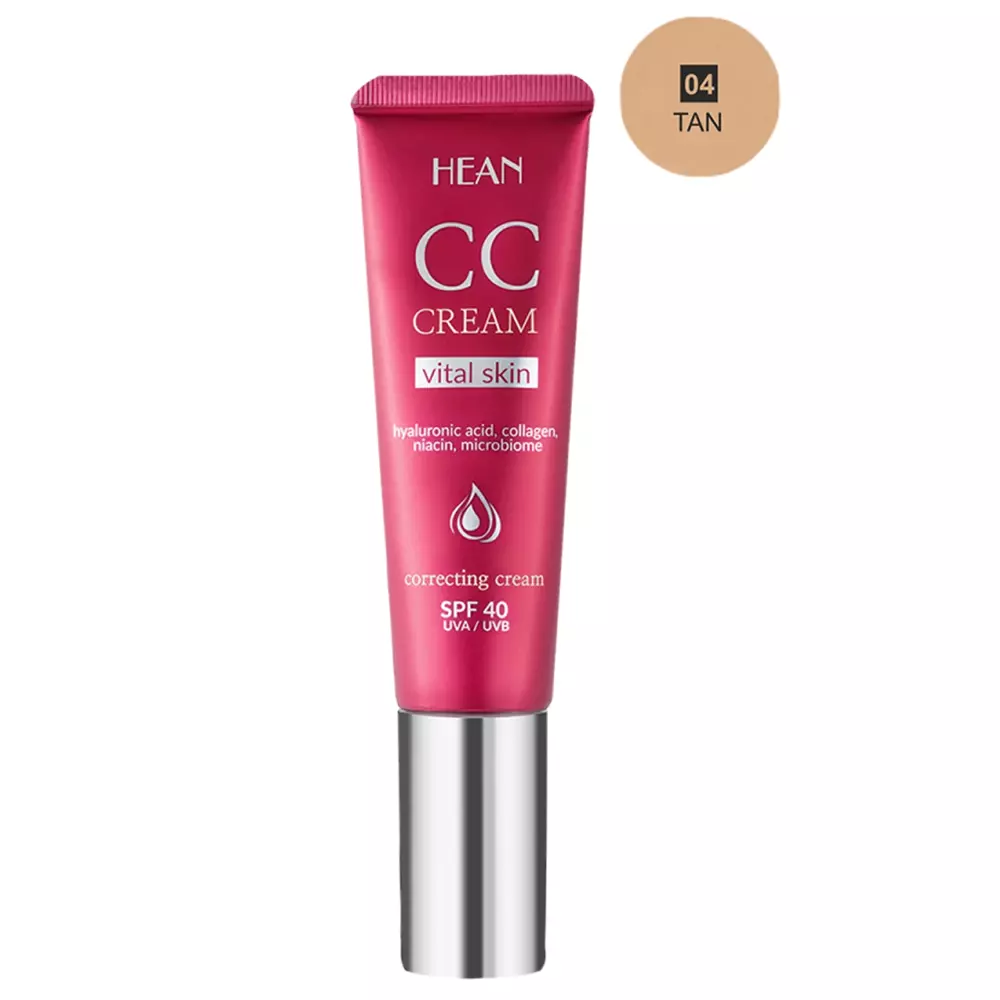 Hean - CC Cream Vital Skin - Lekki Kryjący Podkład - 04 Tan - 30ml 			