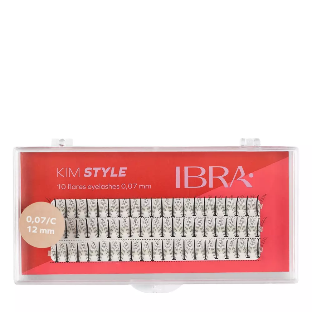 Ibra Makeup - Kępki Rzęs Kim Style C 0,07 - 12mm