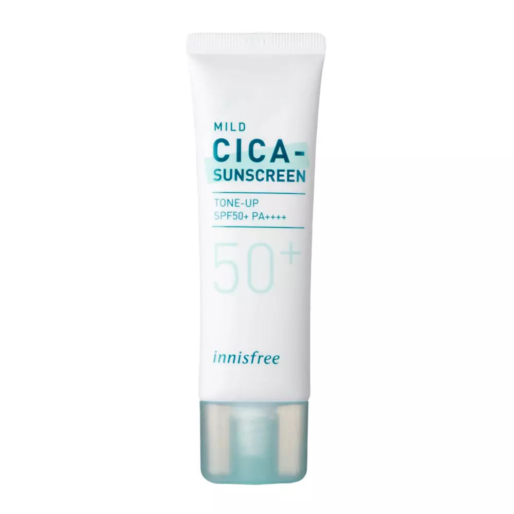 Innisfree - Mild Cica Sunscreen - SPF50+ PA++++ - Krem Przeciwsłoneczny do Twarzy z Wąkrotą Azjatycką - 50ml