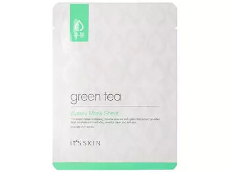 It's Skin - Green Tea Watery Mask Sheet - Regulująco-Łagodząca Maska do Twarzy - 20g