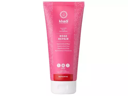 Khadi - Ayurvedic Shampoo Rose - Intensywnie Odżywczy Szampon do Włosów - Róża - 200ml