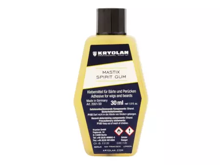 Kryolan - Mastix Spirit Gum - Klej do Włosów, Zarostów i Peruk - 30ml