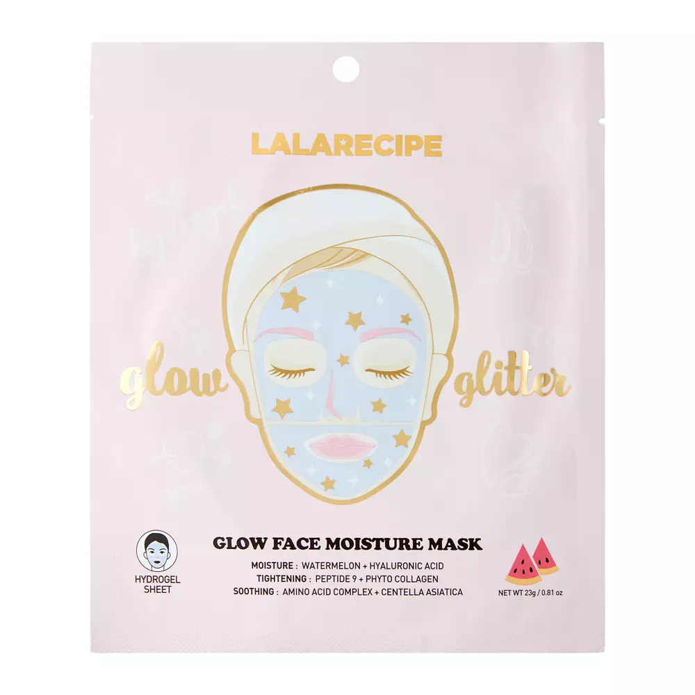 LalaRecipe - Glow Face Moisture Mask - Hydrożelowa Maska Rozświetlająca - 23g