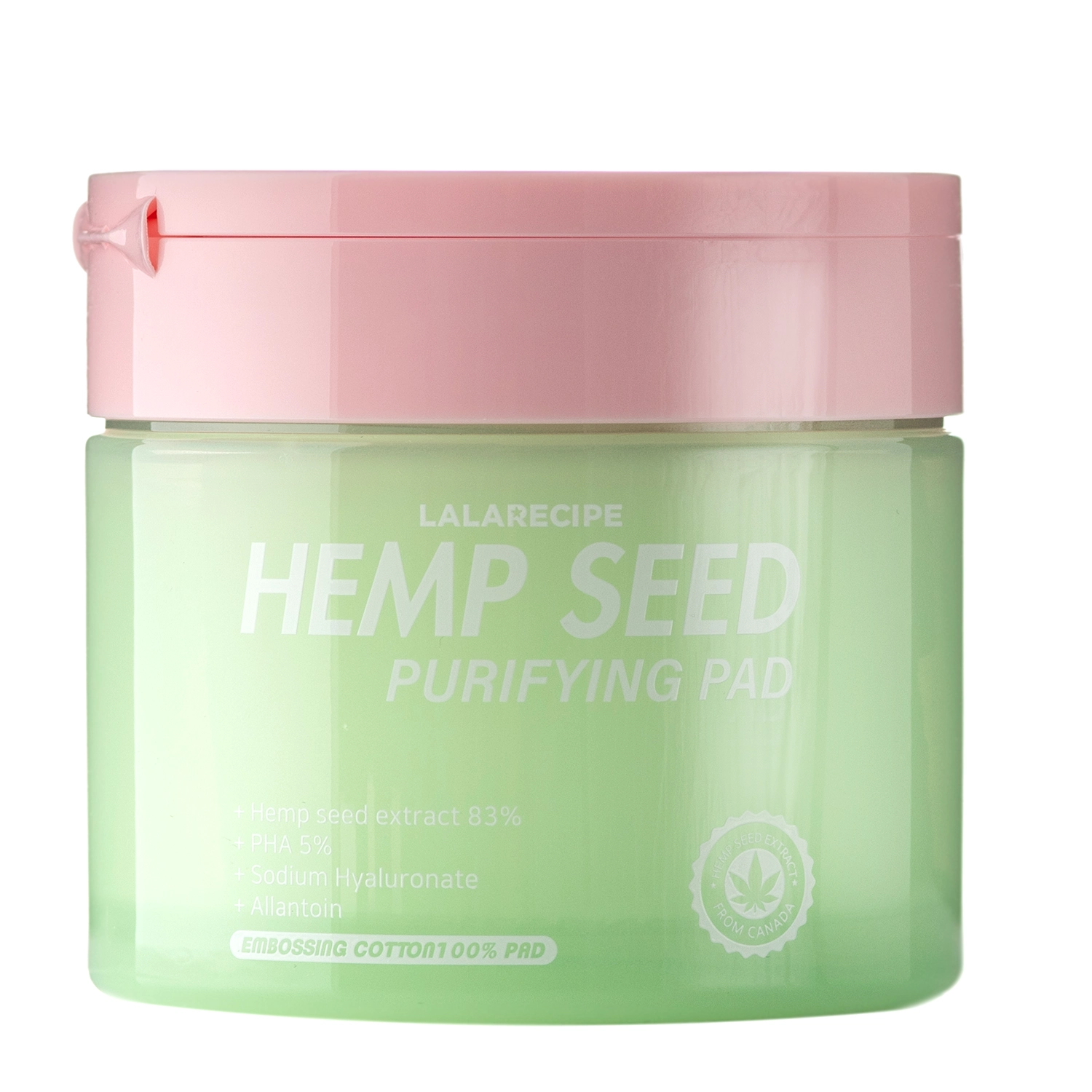 LalaRecipe - Hemp Seed Purifying Pad - Łagodzące Płatki do Twarzy - 70szt.