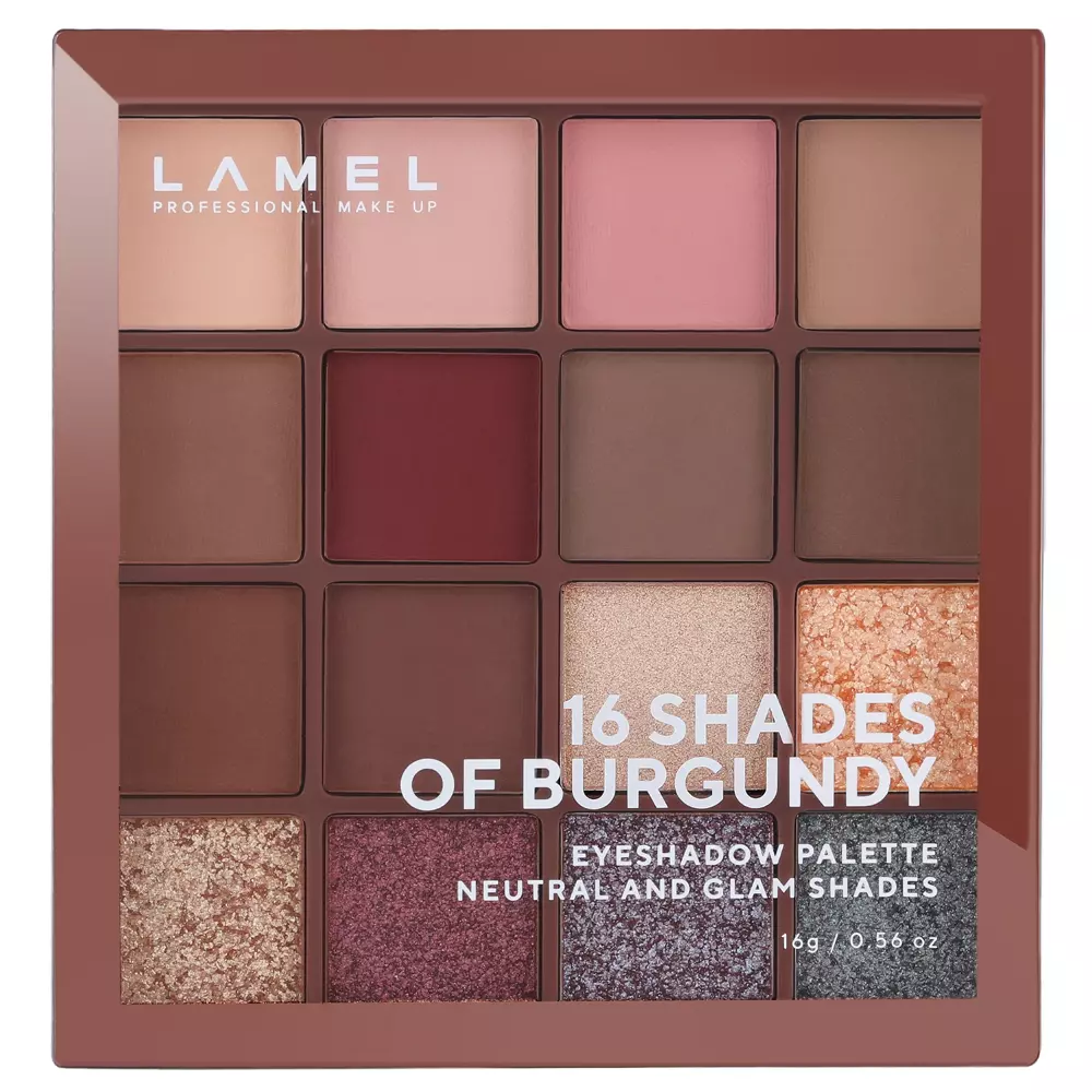 Lamel - 16 Shades of Burgundy - Paleta Cieni do Oczu - Burgundy 16-4 - 16g