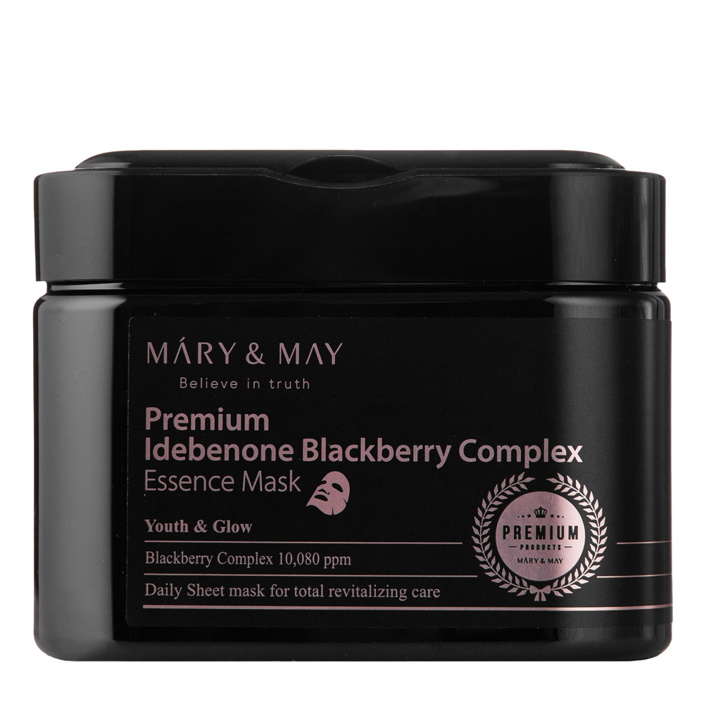 Mary&May - Premium Idebenon Blackberry Complex Essence Mask - Zestaw Maseczek do Twarzy - 20szt.