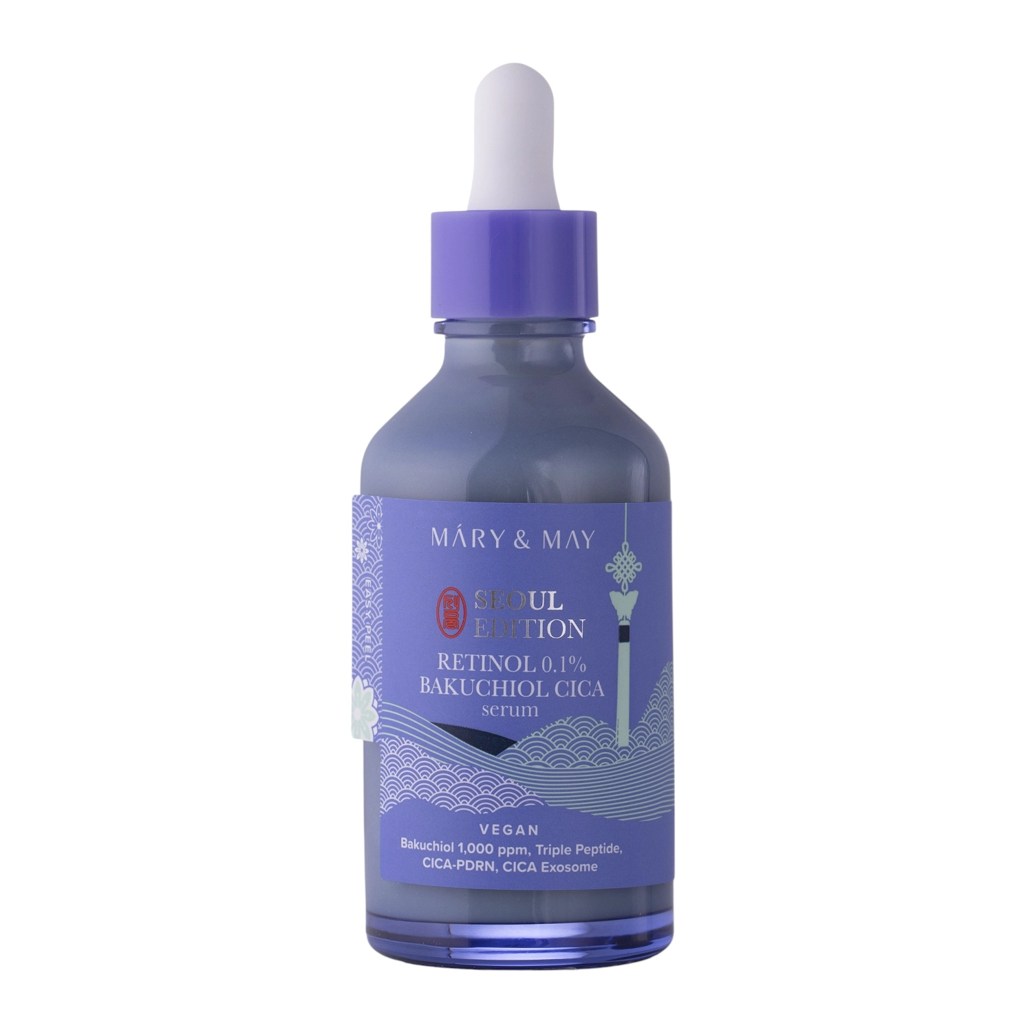 Mary&May - Retinol 0,1% Bakuchiol Cica Serum - Napinające Serum do Twarzy z Retinolem - 80ml