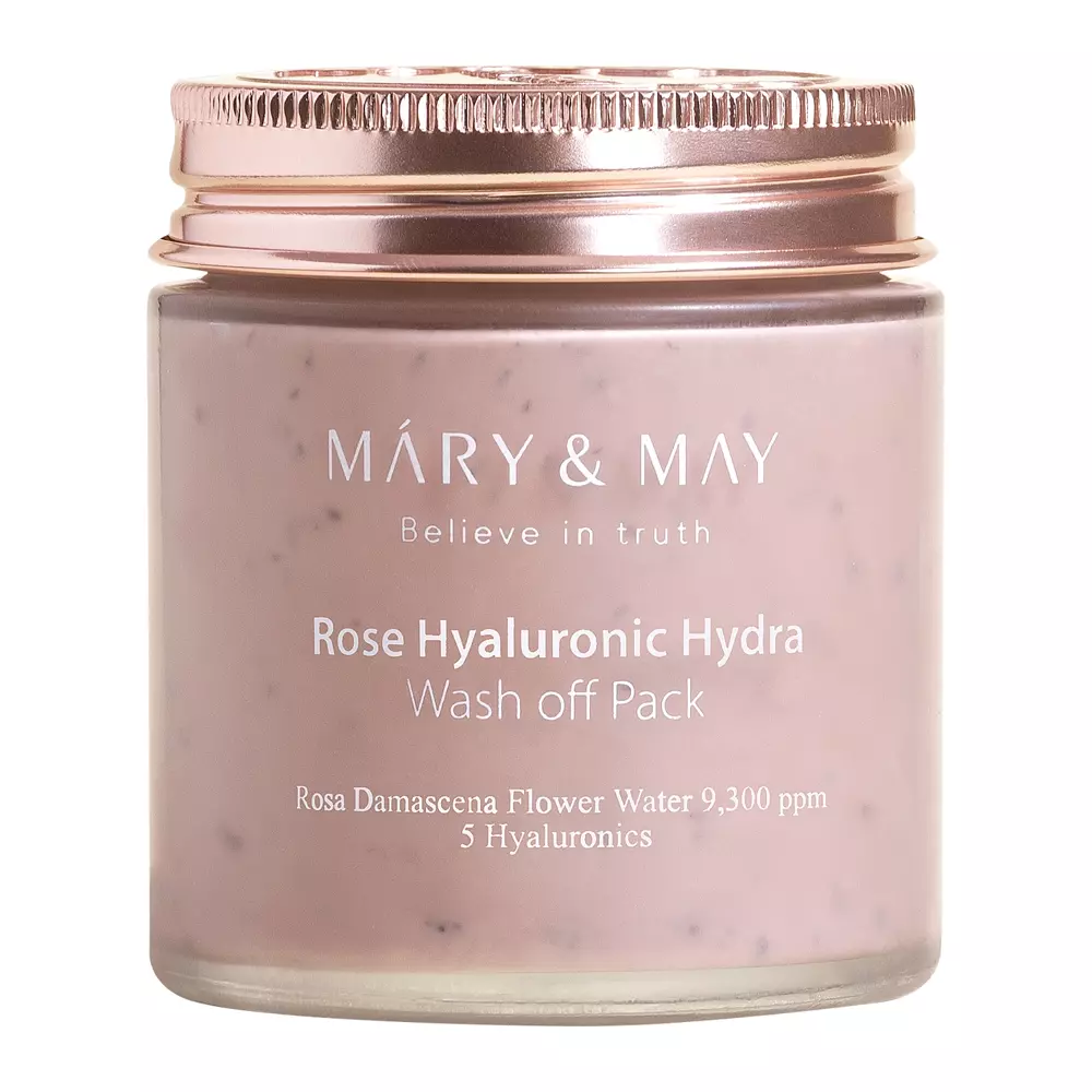 Mary&May - Rose Hyaluronic Hydra Wash off Pack - Nawilżająca Maska z Glinką - 125g