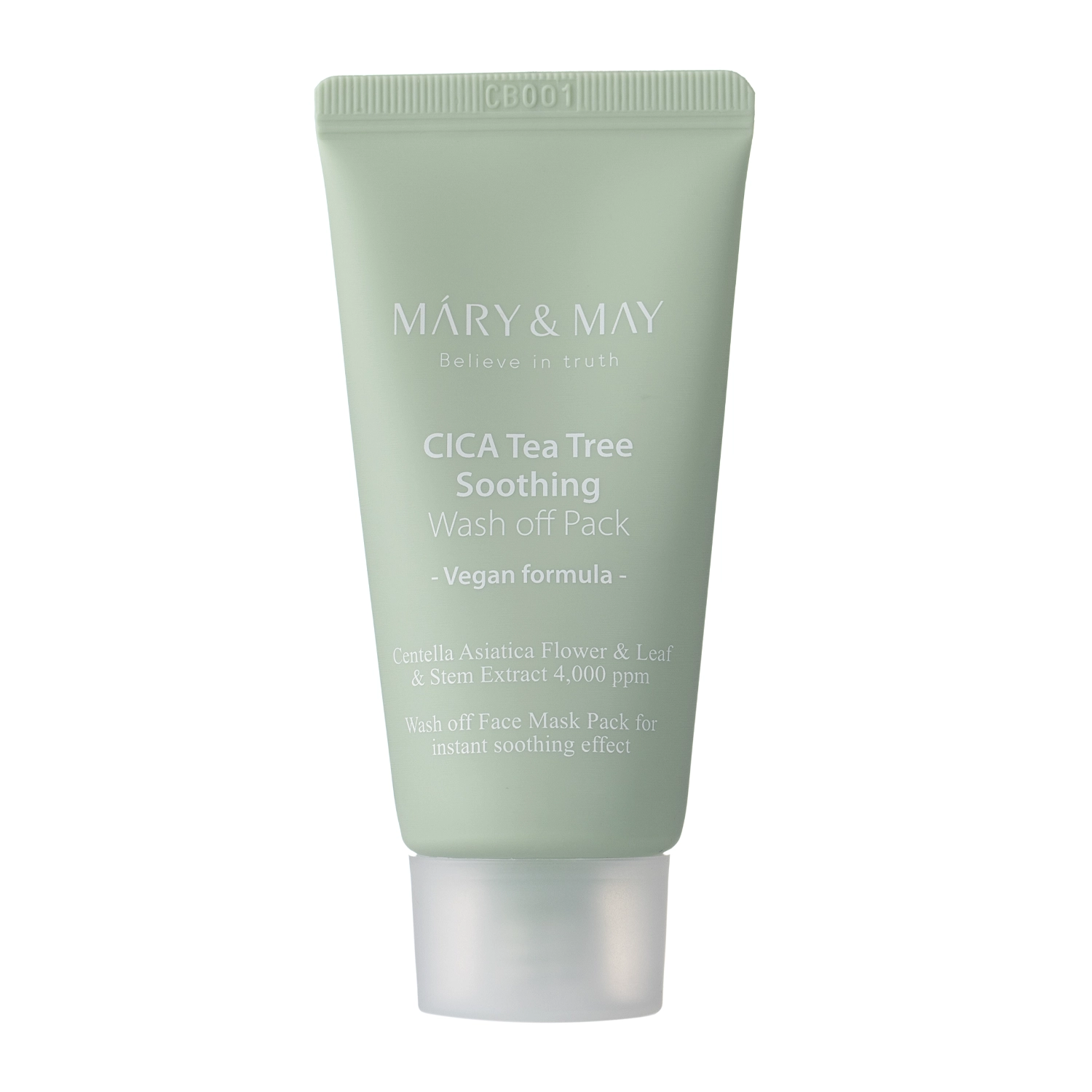 Mary&May - Vegan CICA TeaTree Soothing Wash off Pack - Maseczka Glinkowa - 30g