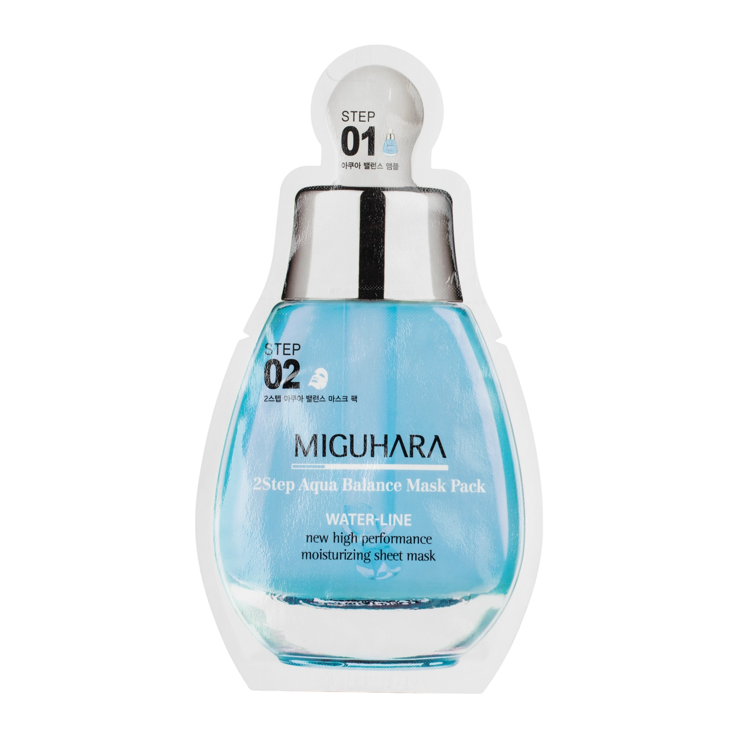 Miguhara - 2Step Aqua Balance Mask Pack - Nawilżająca Maska w Płachcie - 1,7ml + 25ml