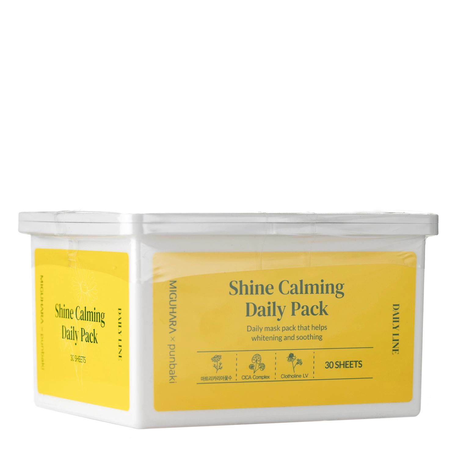 Miguhara - Shine Calming Daily Pack - Zestaw Rozjaśniających Masek w Płachcie - 30szt./350g