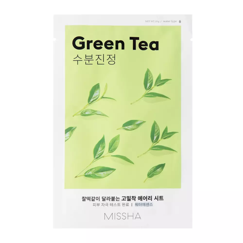 Missha - Airy Fit Sheet Mask - Green Tea - Nawilżająca Maska w Płachcie - 19g