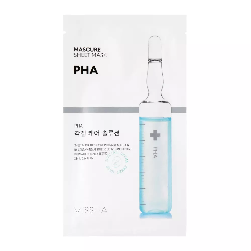 Missha - Mascure Peeling Solution Sheet Mask - PHA - Maska w Płachcie z Kwasem PHA - 28ml