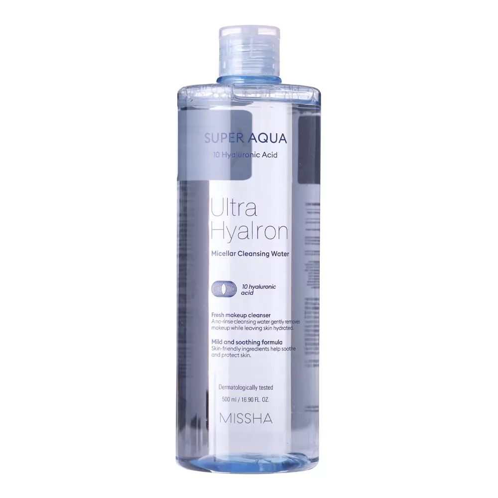 Missha - Super Aqua - Ultra Hyalon Micellar Cleansing Water - Oczyszczająca Woda Micelarna - 500ml