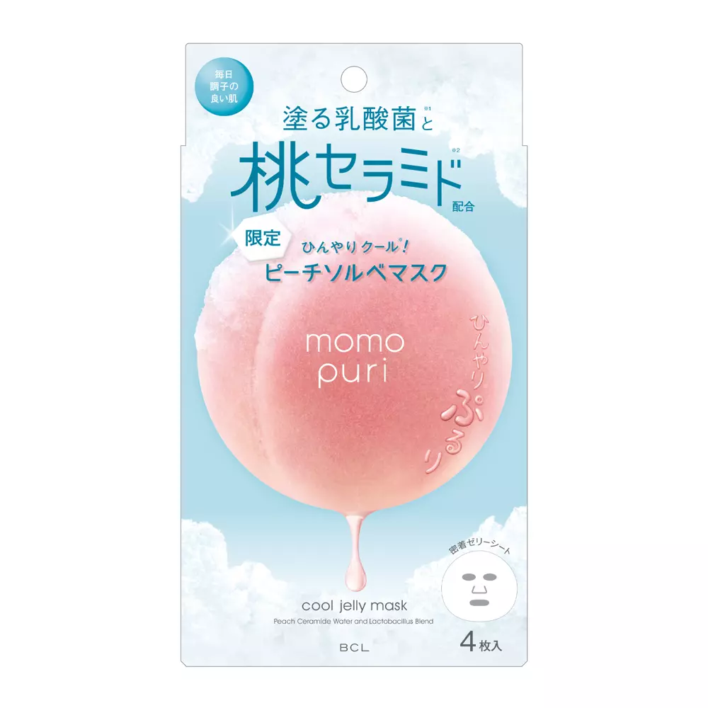Momopuri - Cool Jelly Mask - Zestaw Chłodzących Masek w Płachcie - 4x22ml