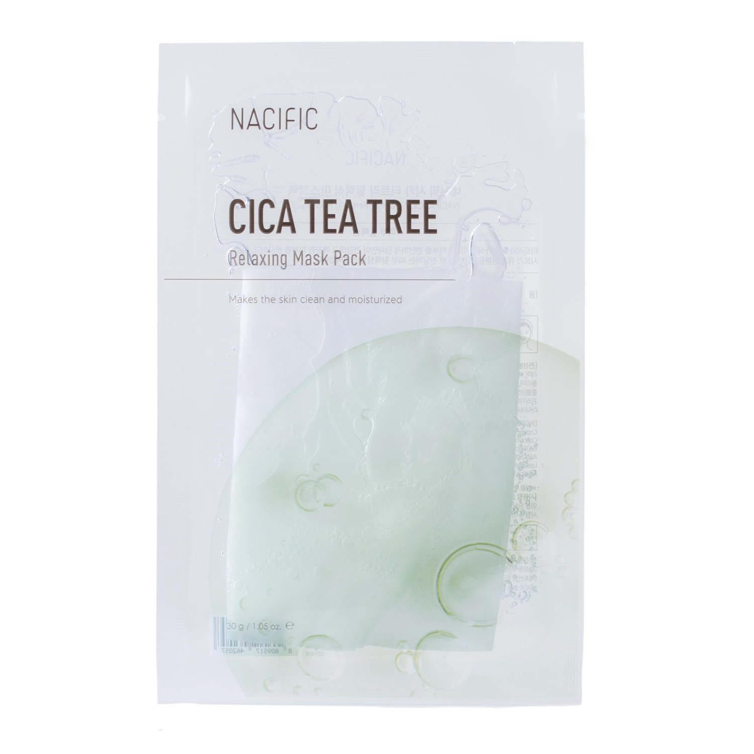 Nacific - Cica Tea Tree Relaxing Mask - Kojąca Maska w Płachcie do Twarzy - 1szt/30g