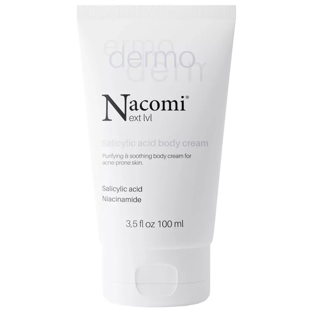 Nacomi - Dermo - Oczyszczająco - Łagodzący Krem do Ciała z Kwasem Salicylowym i Niacynamidem - 100ml