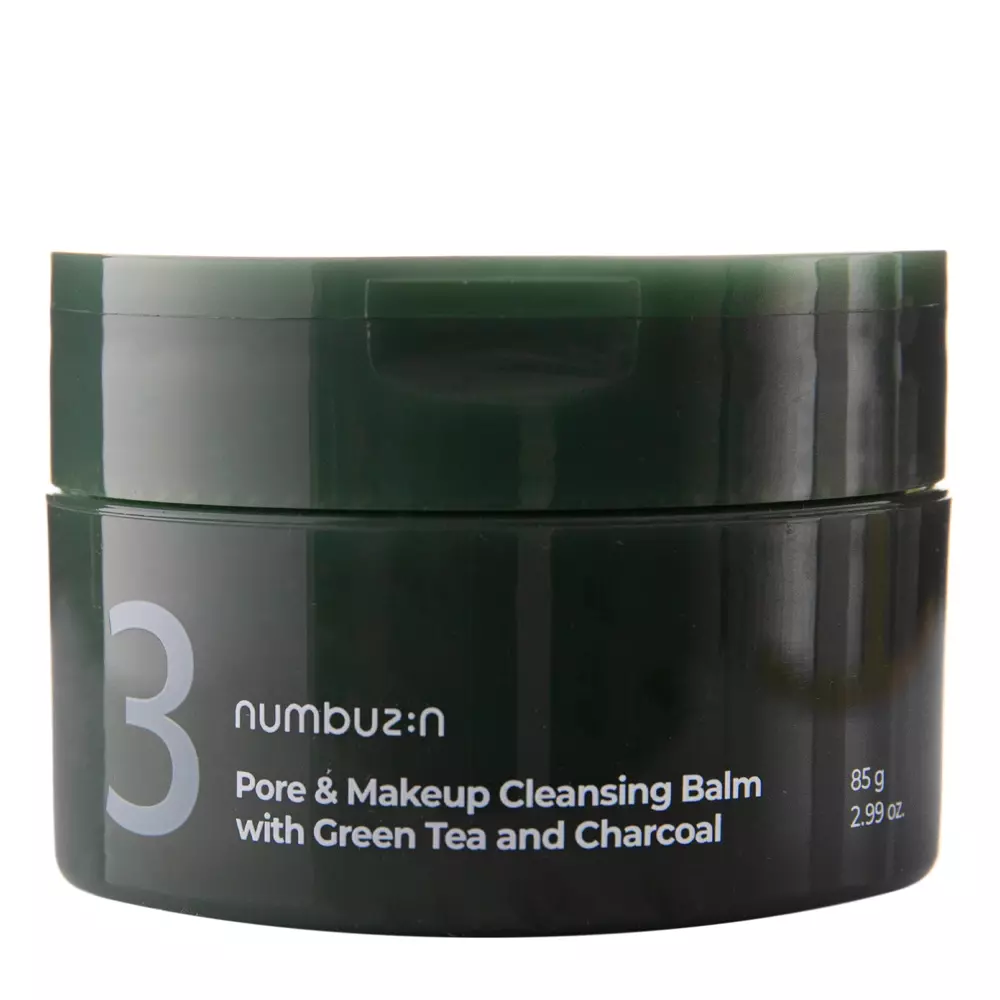 Numbuzin - Pore&Makeup Cleansing Balm With Green Tea And Charcoal - Balsam do Oczyszczania Twarzy - 85g 