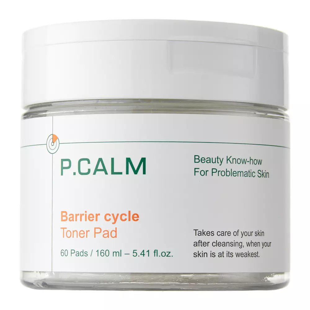 P.Calm - Barrier Cycle Toner Pad - Kojący Tonik do Twarzy w Płatkach - 60szt/160ml 