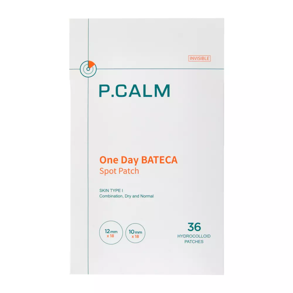 P.Calm - One Day Bateca Spot Patch - Kojące Plasterki na Wypryski - 2x18szt.