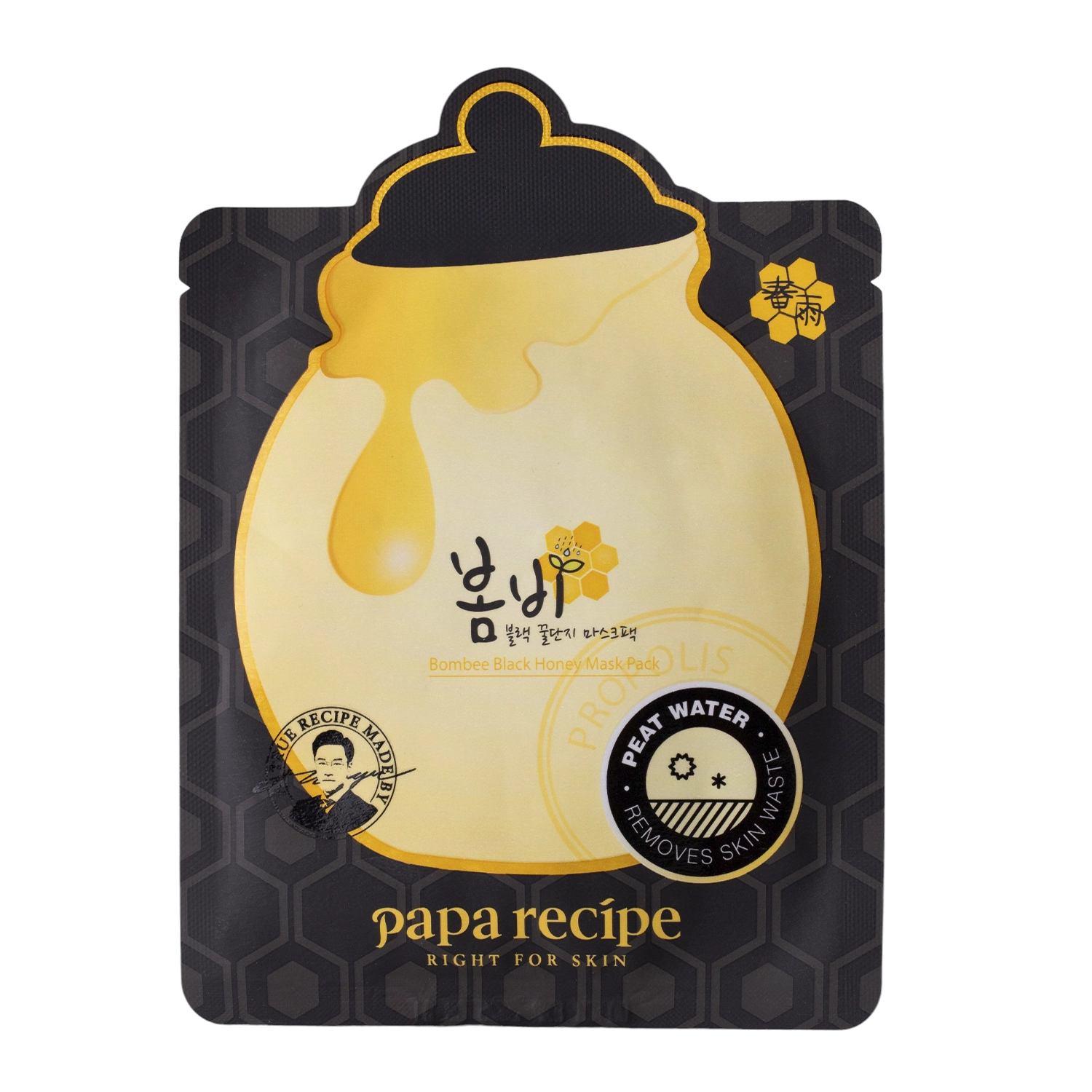 Papa Recipe - Bombee Black Honey Mask - Nawilżająca Maska w Płachcie z Propolisem - 1szt/25g