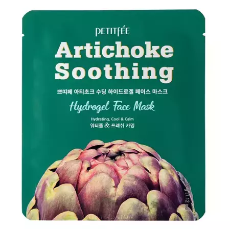 Petitfee - Artichoke Soothing Hydrogel Face Mask - Hydrożelowa Maska do Twarzy z Ekstraktem z Karczocha - 32g