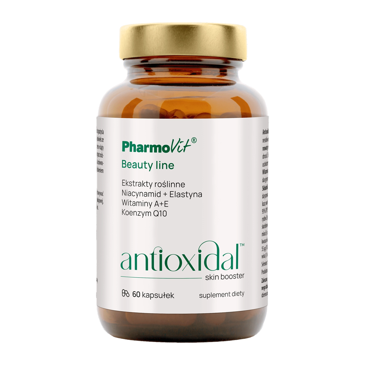 Pharmovit - Antioxidal Skin Booster - Suplement Diety Ochrona przed Stresem Antyoksydacyjnym - Kapsułki - 60szt