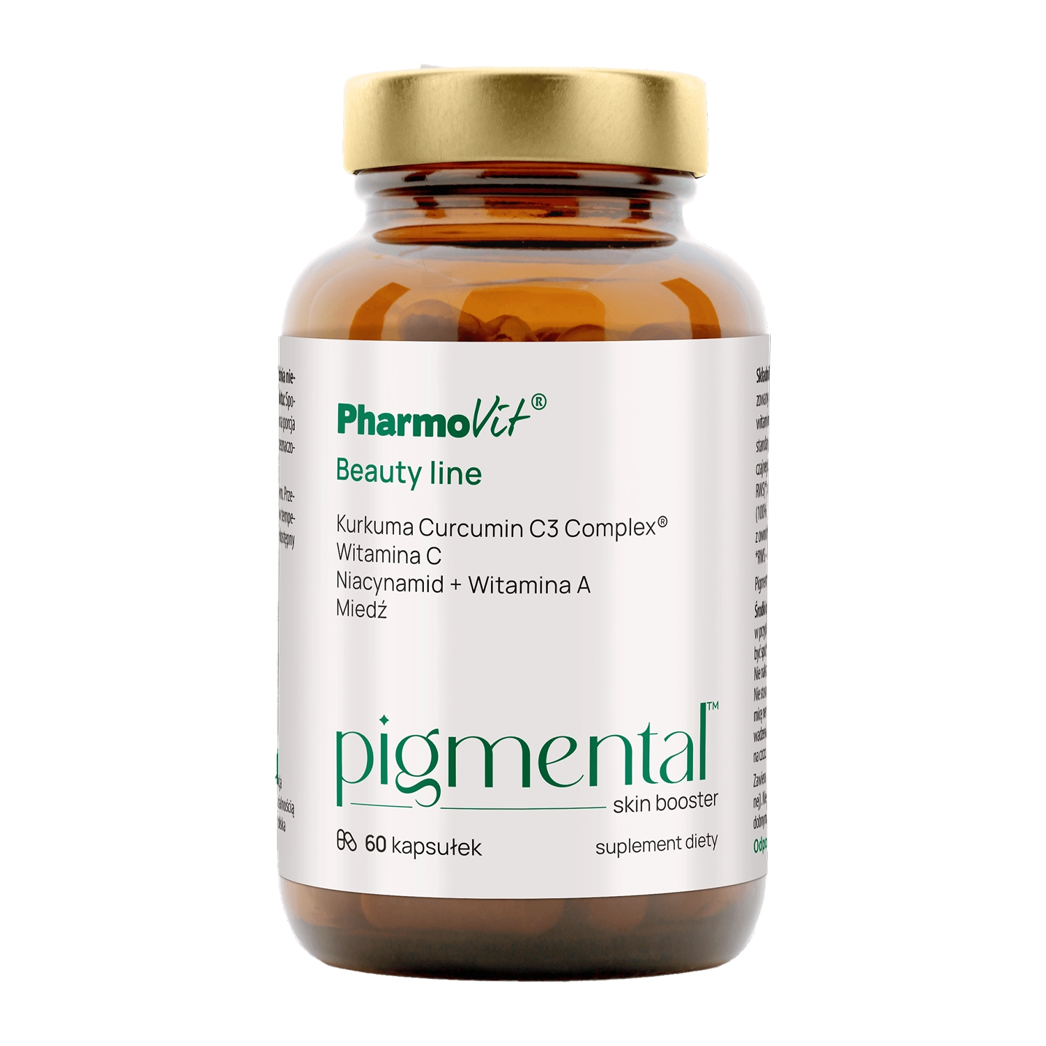 Pharmovit - Pigmental Skin Booster - Suplement Diety na Prawidłową Pigmentację Skóry - Kapsułki - 60szt 