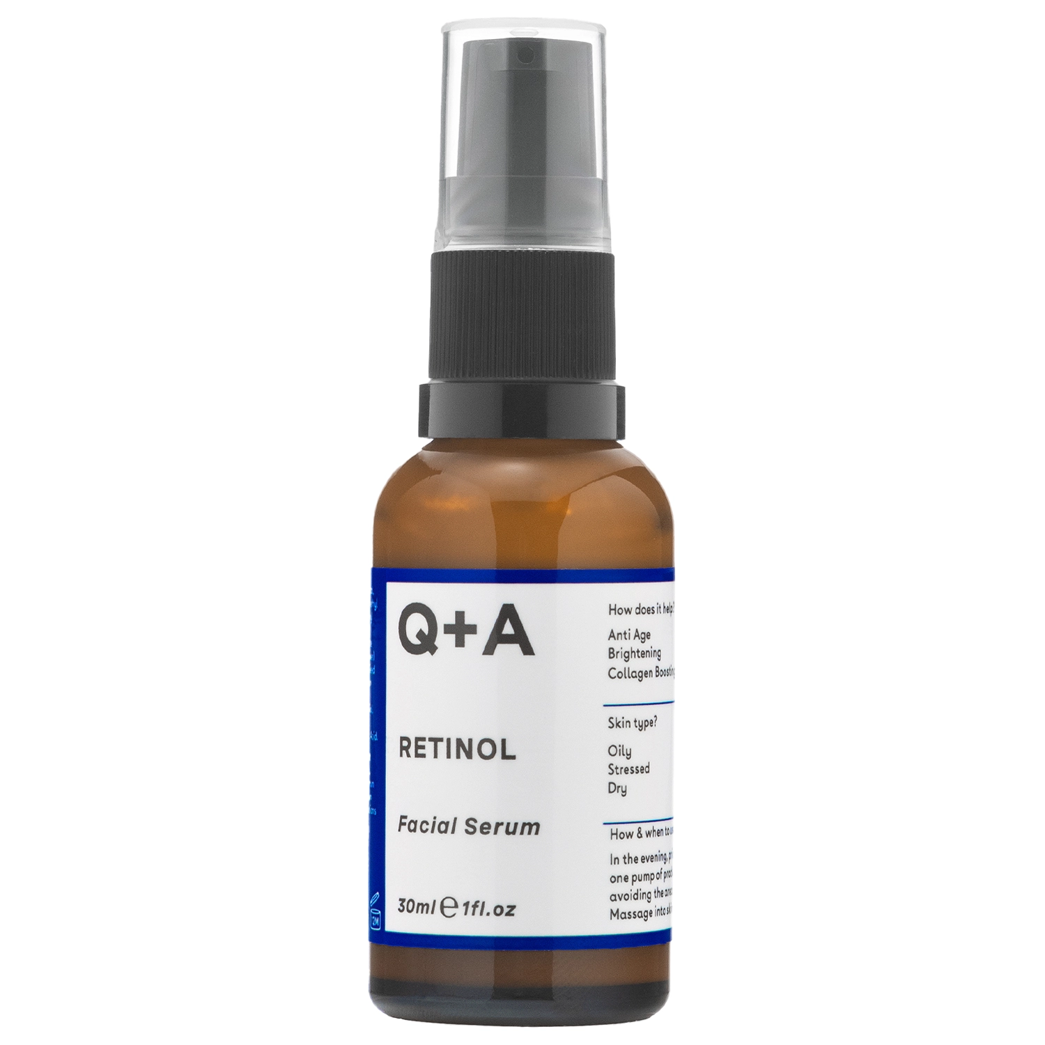 Q+A - Retinol 0.2% Serum - Przeciwstarzeniowe Serum do Twarzy z Retinolem - 30ml