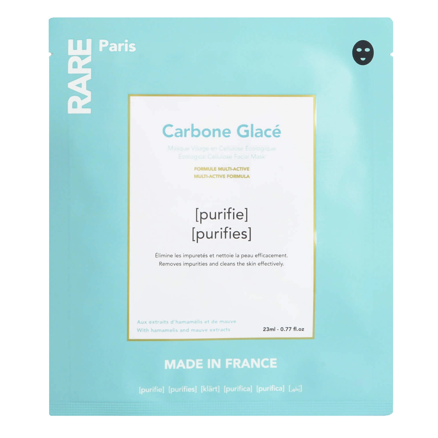Rare Paris - Carbone Glacé - Oczyszczająca Maska w Płachcie - 1szt/23ml