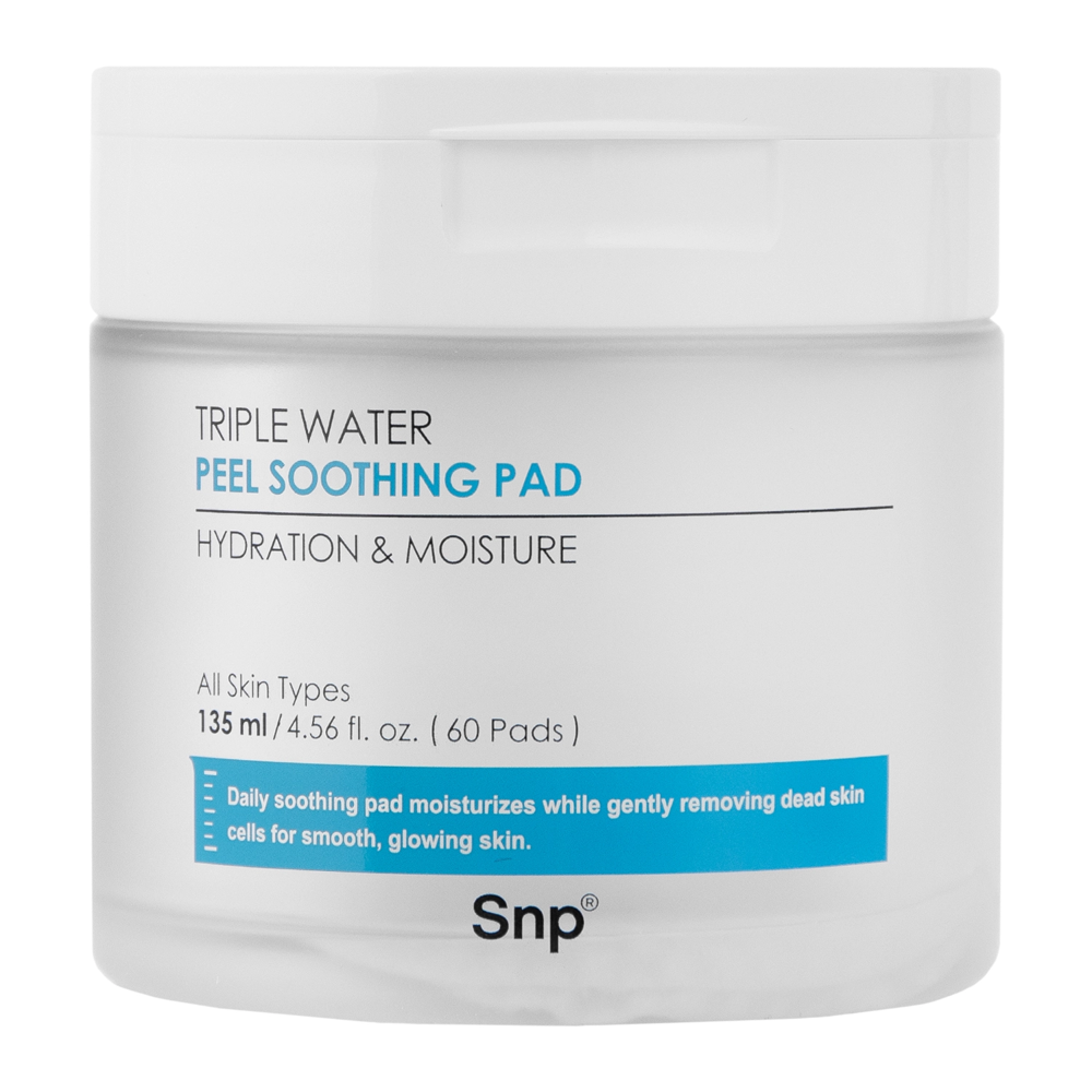 SNP - Triple Water Peel Soothing Pad - Nawilżające Płatki do Twarzy - 60szt/135ml