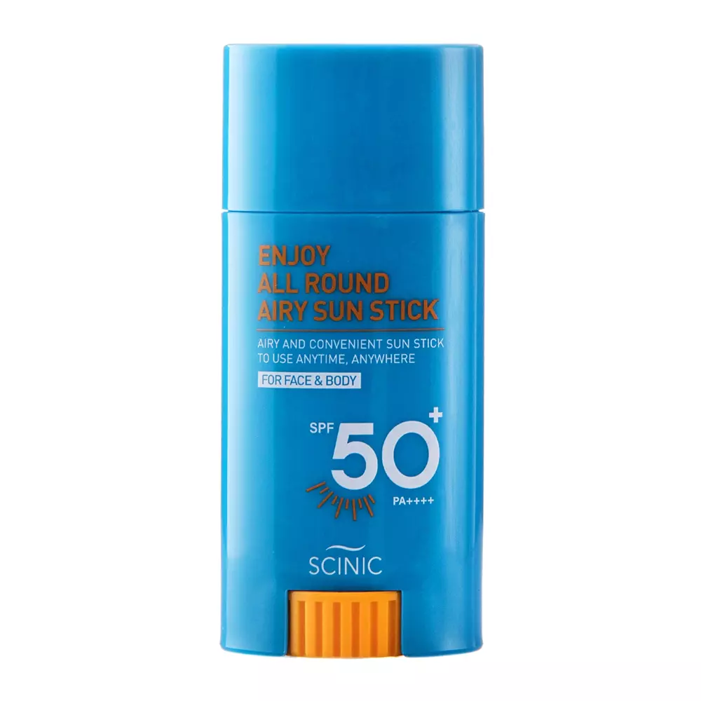 Scinic - Enjoy All Round Airy Sun Stick SPF50+ PA++++ - Lekki Krem z Filtrem do Twarzy i Ciała w Sztyfcie - 25g 