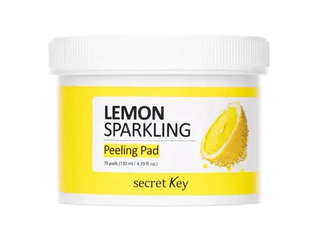Secret Key -  Lemon Sparkling Peeling Pad - Peelingujące Płatki do Twarzy - 70szt