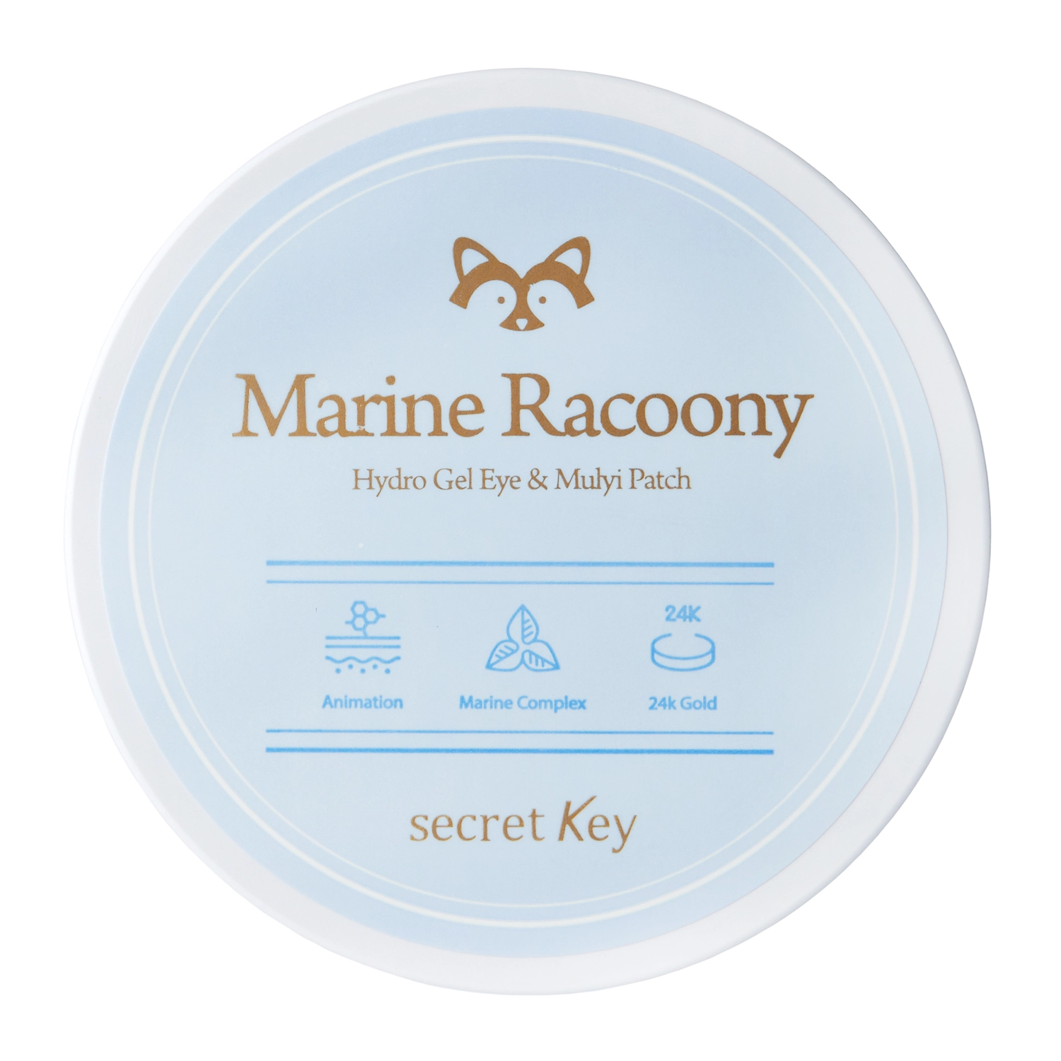 Secret Key - Marine Racoony Hydrogel Eye & Multi Patch - Hydrożelowe Płatki Nawilżające do Twarzy i pod Oczy - 60szt