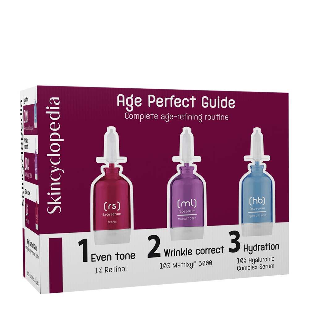 Skincyclopedia - Age Perfect Guide Set - Przeciwzmarszczkowa Kuracja do Twarzy - 3x15ml