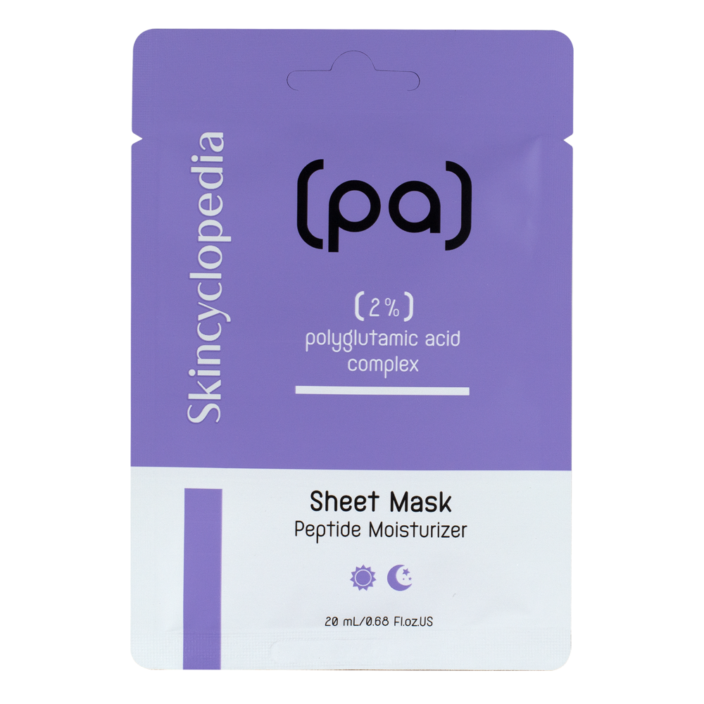 Skincyclopedia - Sheet Mask Polyglutamic Acid - Głęboko Nawilżająca Maska w Płachcie - 1szt/20ml