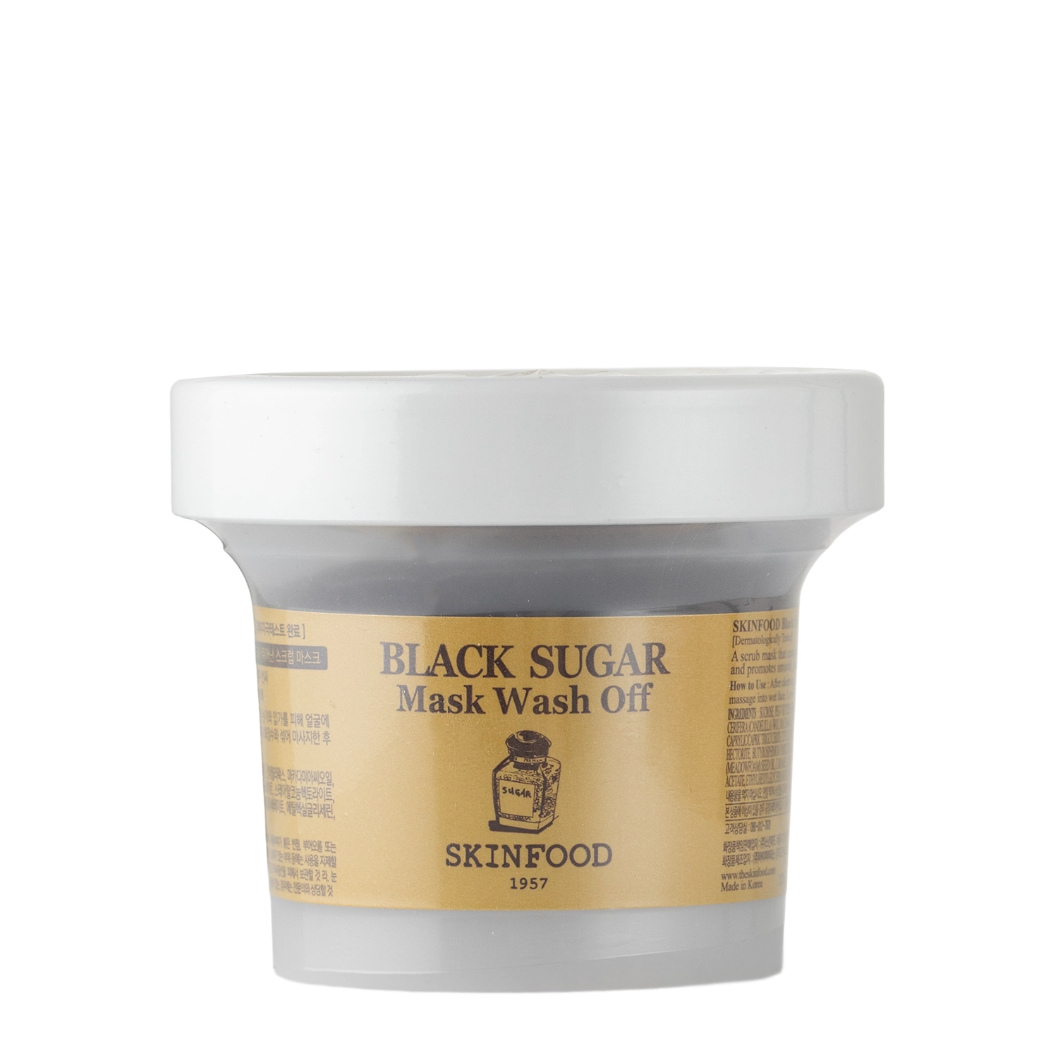 Skinfood - Black Sugar Mask Wash Off - Wygładzajaca Maska do Twarzy - 120g