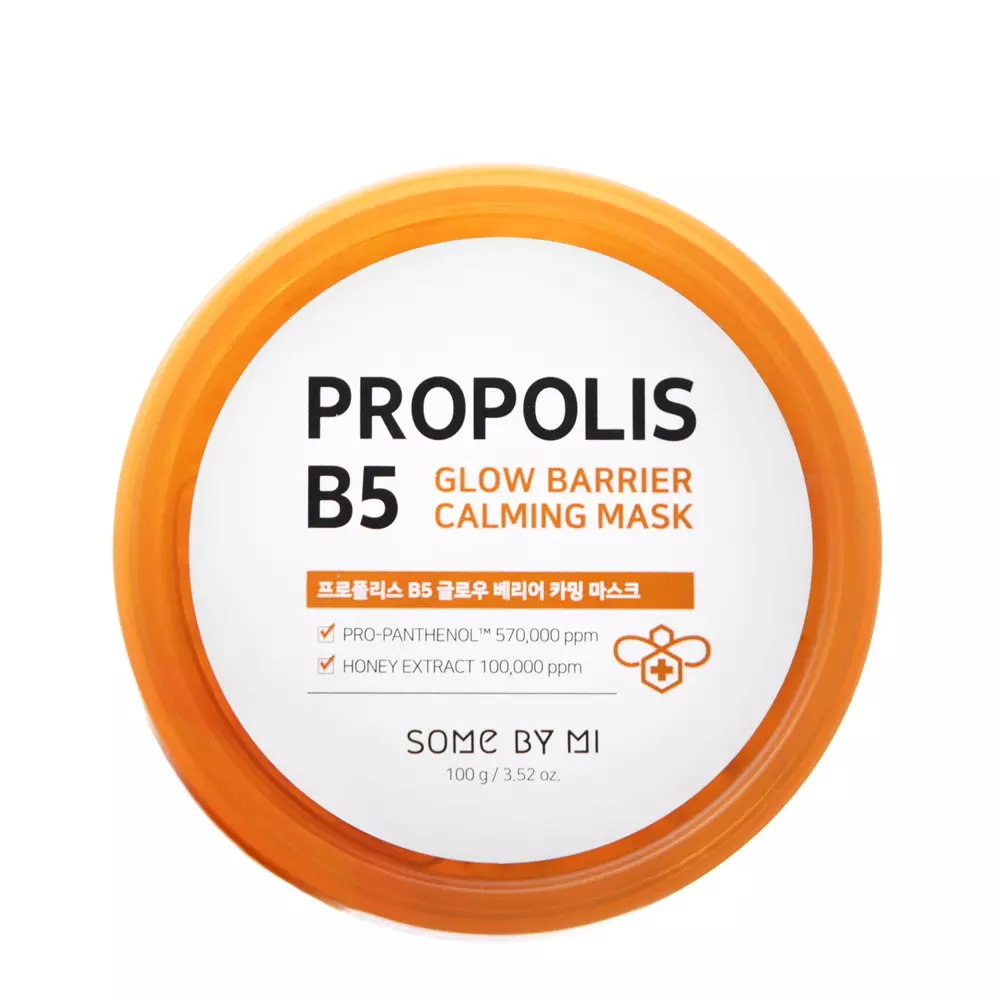 Some By Mi - Propolis B5 Glow Barrier Calming Mask - Kojąca Maska z Propolisem - 100g