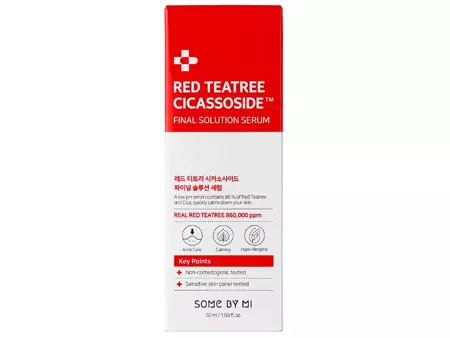 Some By Mi - Red Teatree Cicassoside Final Solution Serum - Łagodzące Serum na Bazie Czerwonego Drzewa Herbacianego - 50ml